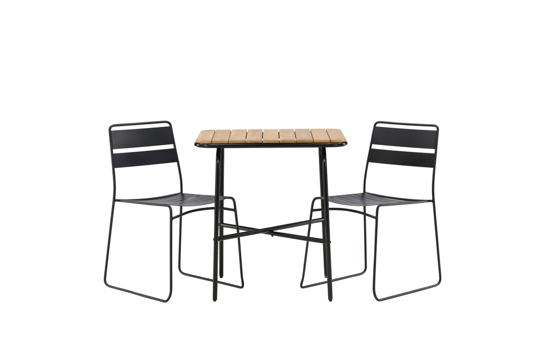 Lina & Holmbeck Matstolar Svart + Cafebord Natur