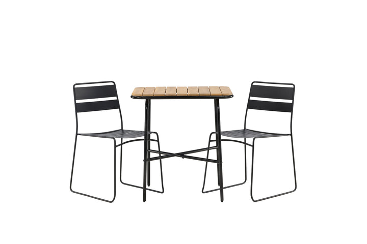Lina & Holmbeck Matstolar Svart + Cafebord Natur