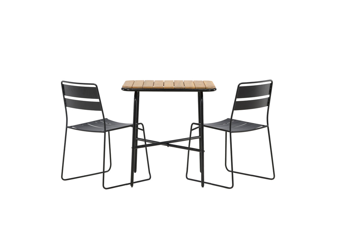 Lina & Holmbeck Matstolar Svart + Cafebord Natur