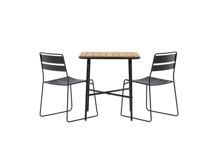 Lina & Holmbeck Matstolar Svart + Cafebord Natur