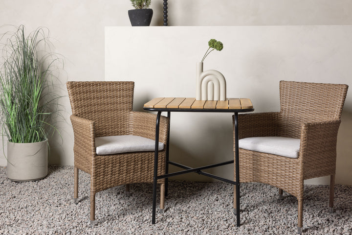 Malina & Holmbeck Matstolar Natur + Cafebord Natur