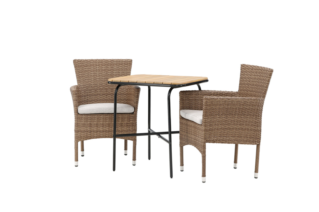 Malina & Holmbeck Matstolar Natur + Cafebord Natur