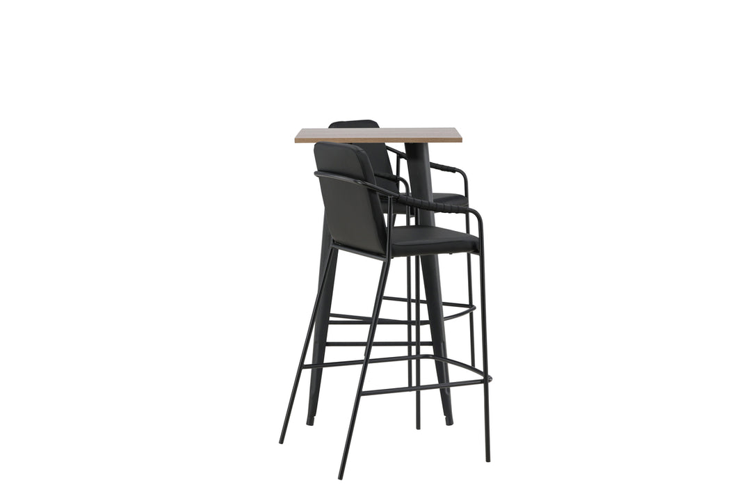 Tempe & Tvist Barbord + Barstolar Svart