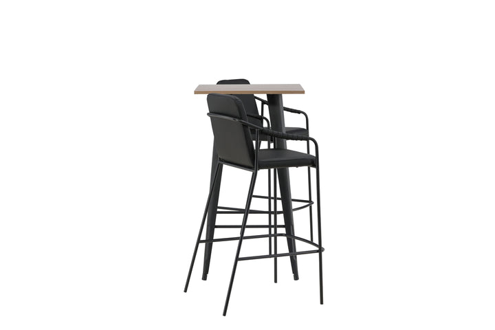 Tempe & Tvist Barbord + Barstolar Svart