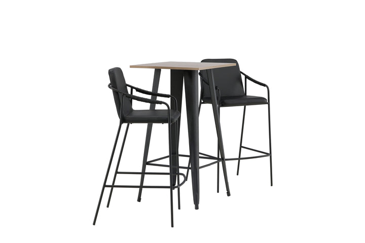 Tempe & Tvist Barbord + Barstolar Svart