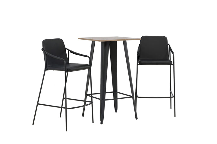 Tempe & Tvist Barbord + Barstolar Svart
