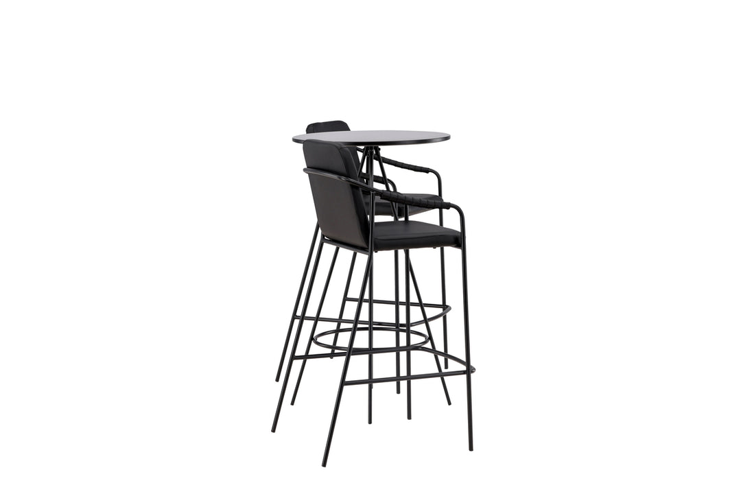 Tvist & Bistro Barstolar + Barbord Svart