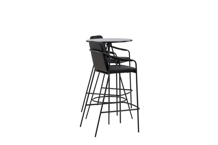 Tvist & Bistro Barstolar + Barbord Svart
