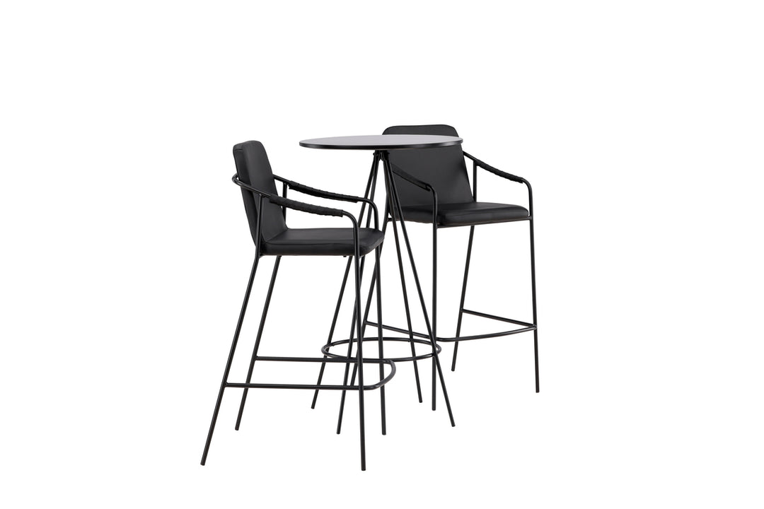 Tvist & Bistro Barstolar + Barbord Svart