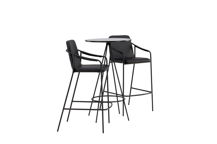 Tvist & Bistro Barstolar + Barbord Svart