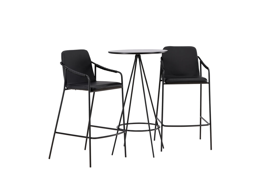 Tvist & Bistro Barstolar + Barbord Svart