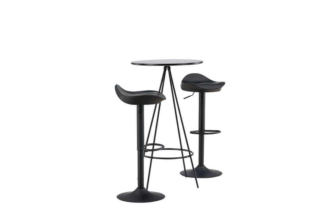 Adesto & Bistro Barstolar + Barbord Svart