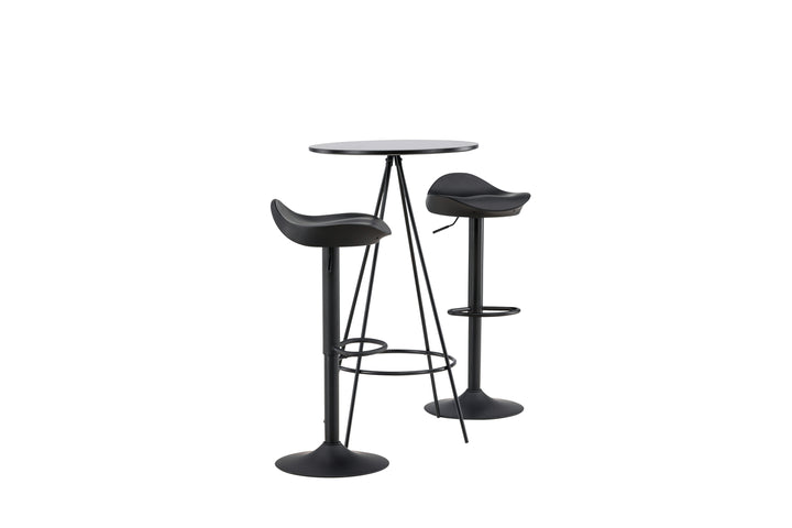 Adesto & Bistro Barstolar + Barbord Svart