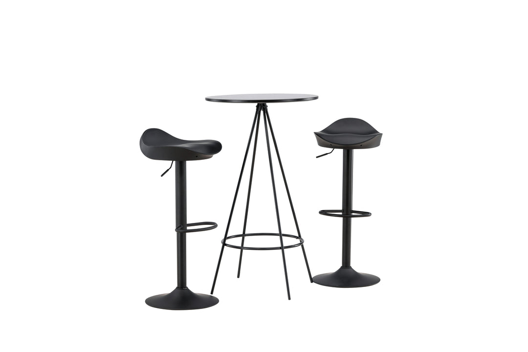 Adesto & Bistro Barstolar + Barbord Svart