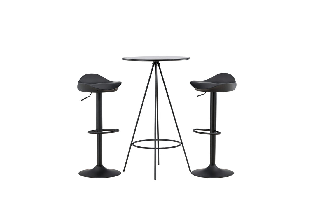 Adesto & Bistro Barstolar + Barbord Svart