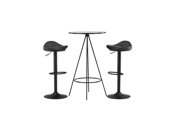Adesto & Bistro Barstolar + Barbord Svart