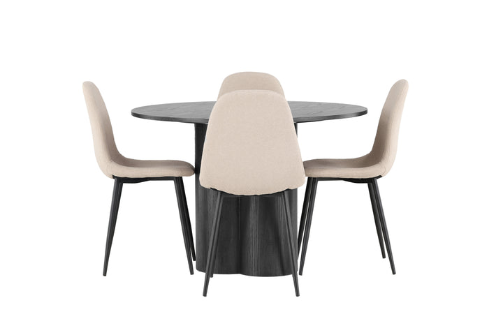 Olivia & Polar Matgrupp Svart/Beige