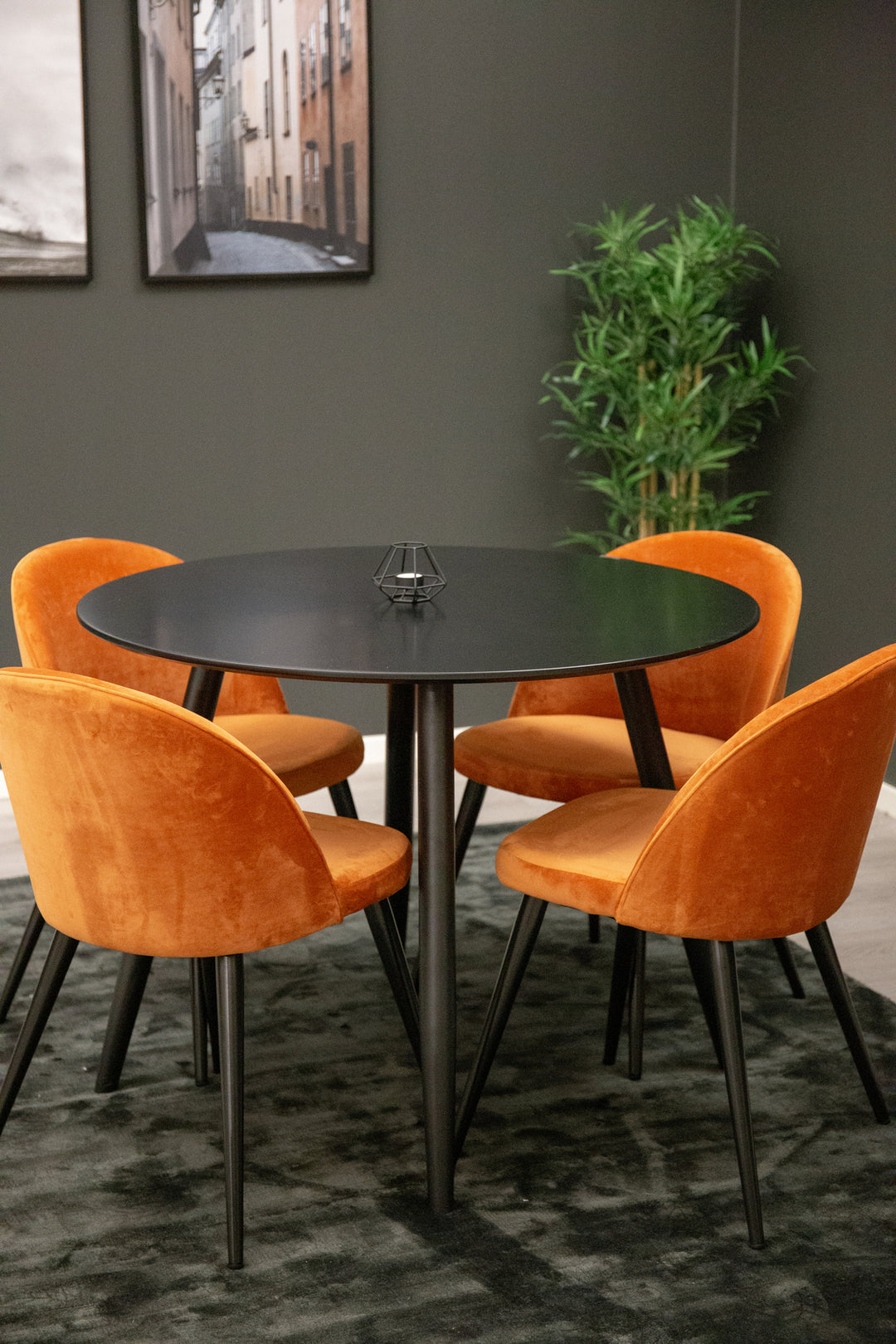 Velvet & Plaza Matgrupp Rostig orange/Svart