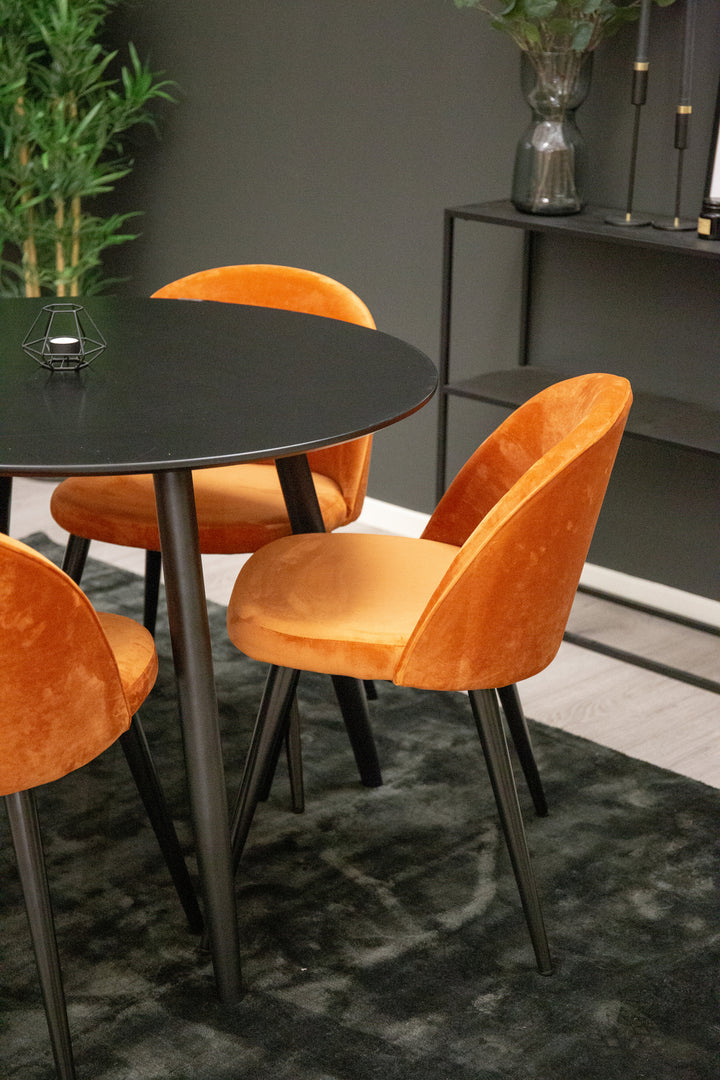 Velvet & Plaza Matgrupp Rostig orange/Svart