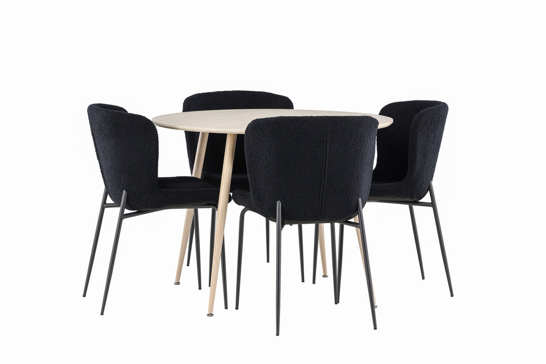 Plaza & Modesto Matgrupp Vitputsad/Svart