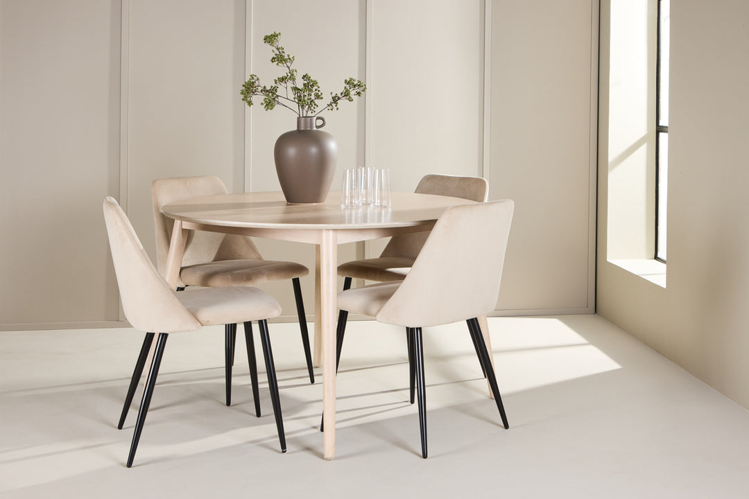 Night & Flora Matgrupp Beige/Vitputsad