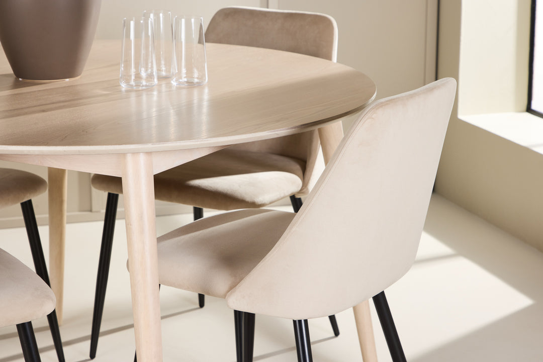 Night & Flora Matgrupp Beige/Vitputsad