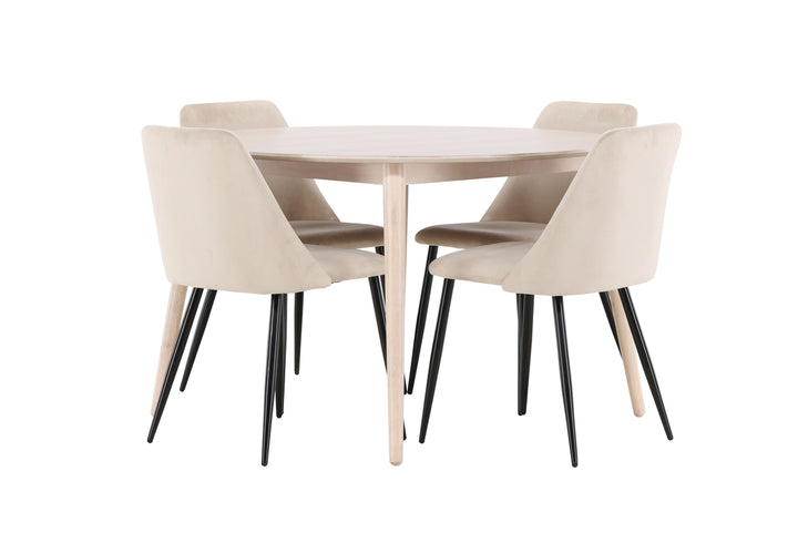 Night & Flora Matgrupp Beige/Vitputsad