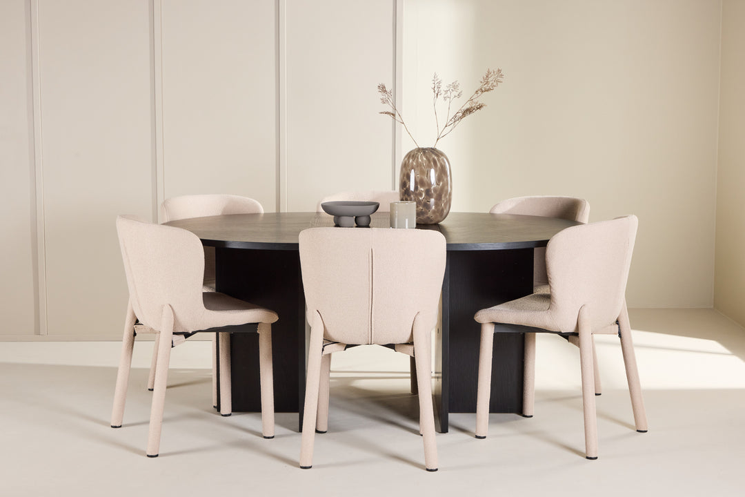 Strada & Astoria Matgrupp Svart/Beige