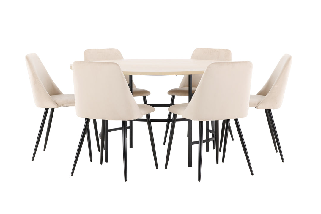 Night & Copenhagen Matgrupp Beige/Vitputsad